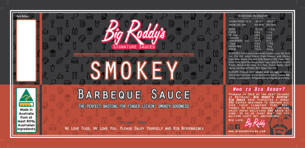 Big Roddys Sauce Smokey Label